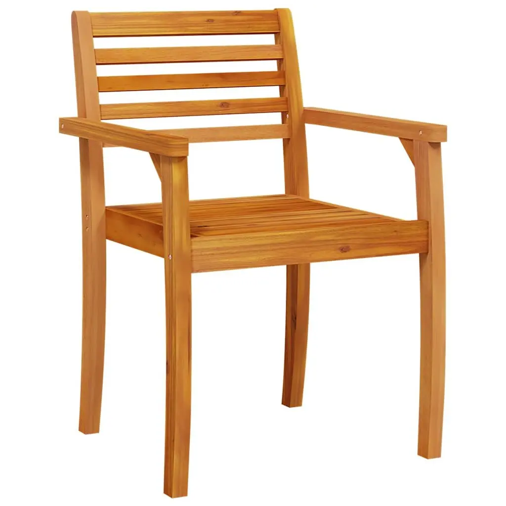 Garden Dining Set 9 Piece Outdoor Use Brown Acacia Wood Patio Table Chairs
