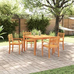 5-Piece Garden Dining Set - Dimensions and Materials
