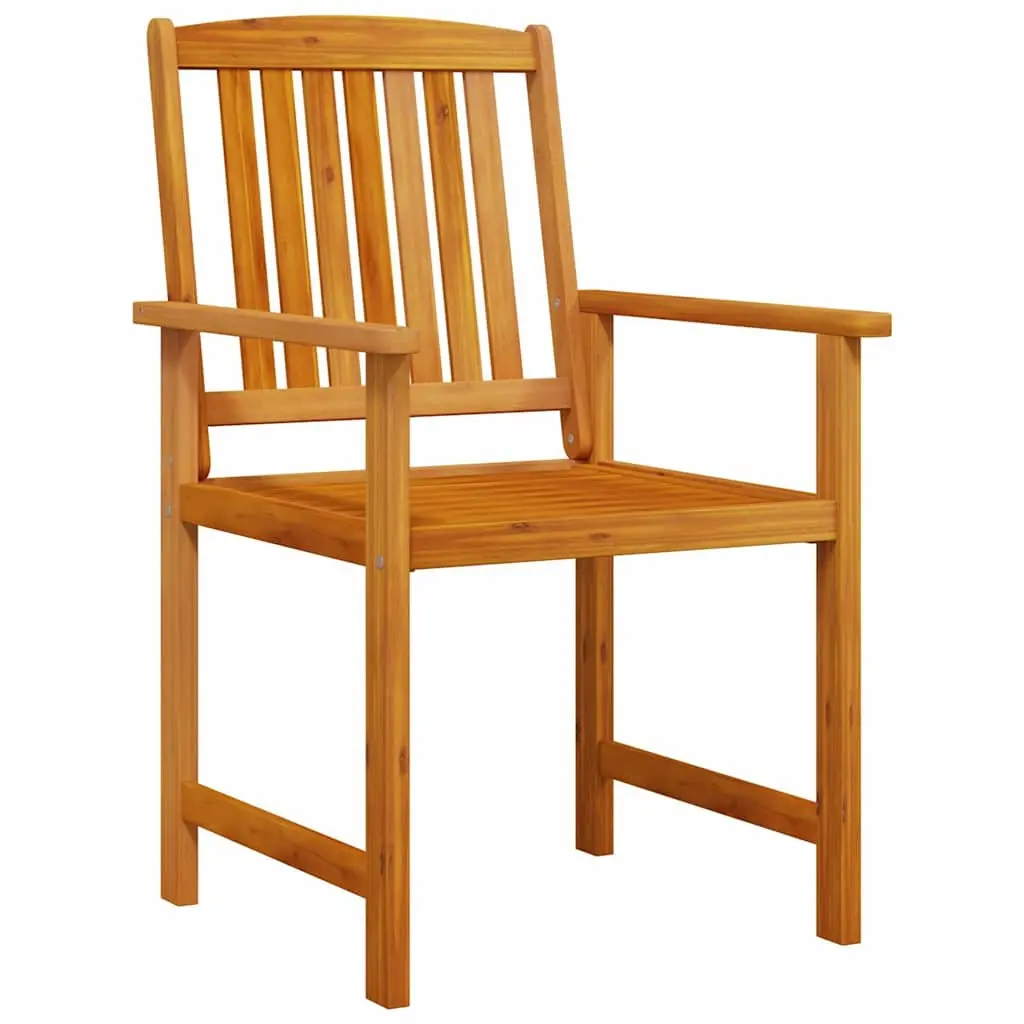Garden Dining Set Outdoor 5 Pieces Brown Solid Acacia Wood