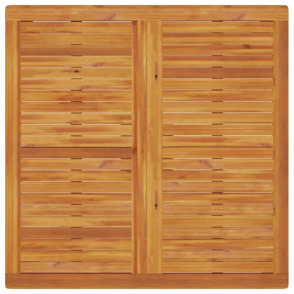 Garden Dining Set Outdoor 5 Pieces Brown Solid Acacia Wood