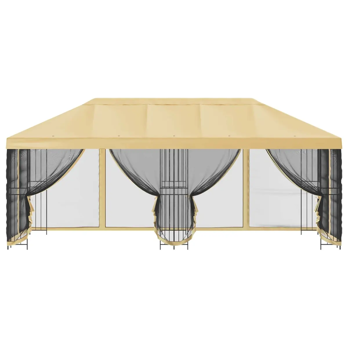Mesh-Sided Gazebo 6 x 3 m for Outdoor Spaces