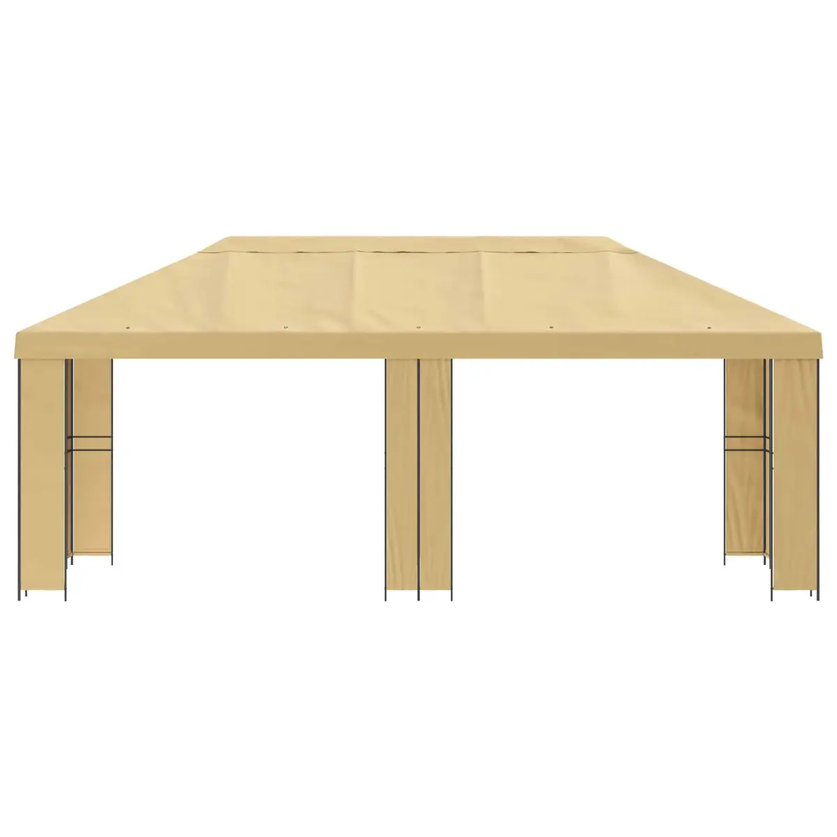 Garden Gazebo Outdoor 6x3m Canopy Shade Shelter Cream Polyester Steel Frame