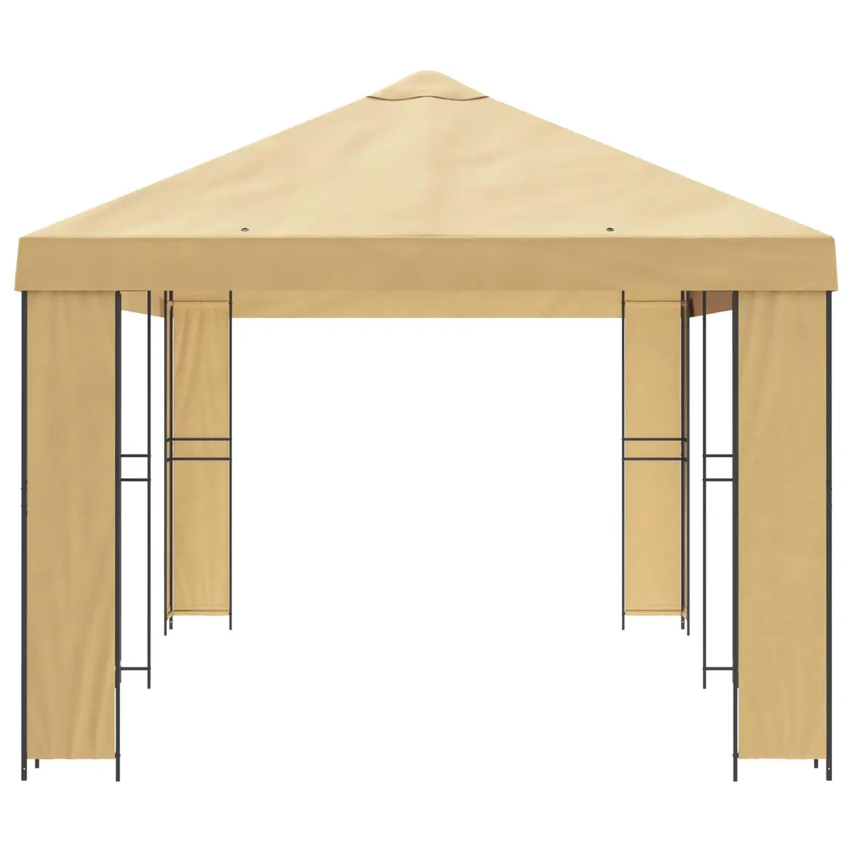 Garden Gazebo Outdoor 6x3m Canopy Shade Shelter Cream Polyester Steel Frame
