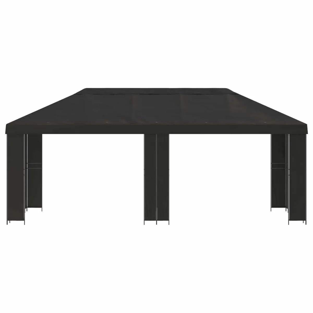 Garden Gazebo Outdoor 6 x 3 m Anthracite Steel Frame Polyester Cover