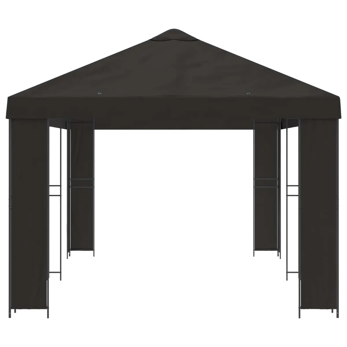 Garden Gazebo Outdoor 6 x 3 m Anthracite Steel Frame Polyester Cover