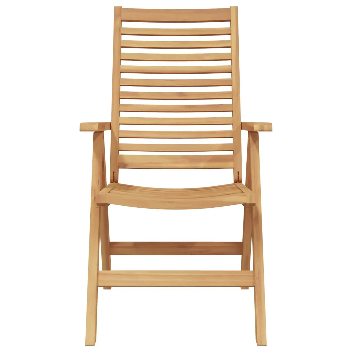 Folding Garden Chair Set 4 Piece Brown Outdoor Patio Teak Wood