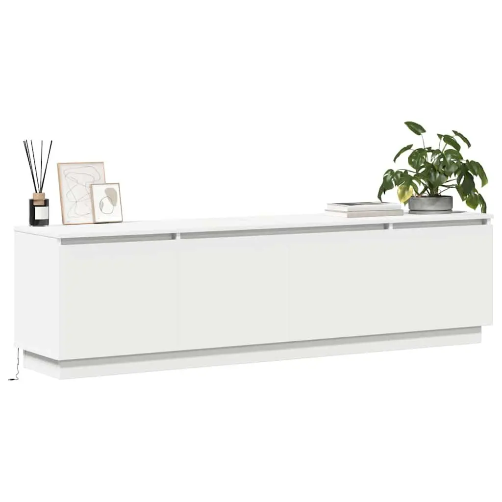 TV Cabinet for Living Room 180x38x49cm LED Storage Unit Engineered Wood