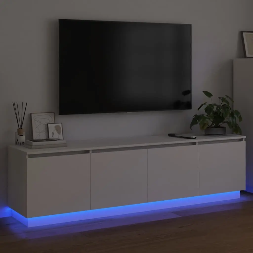 TV Cabinet for Living Room 180x38x49cm LED Storage Unit Engineered Wood