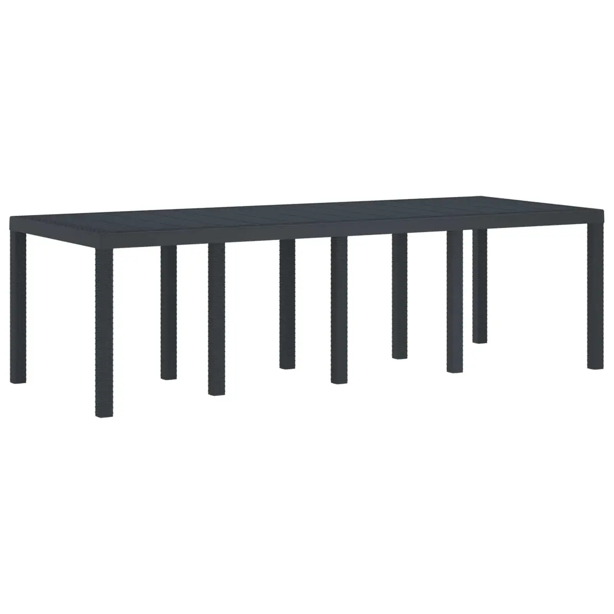 Garden Dining Table 250 x 100 cm Anthracite Rectangular Outdoor Patio Furniture