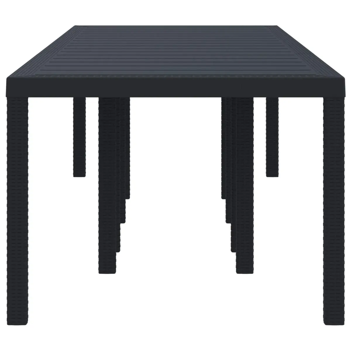 Garden Dining Table Outdoor Use Rectangular Anthracite Poly Rattan 300 x 100 x 73 cm
