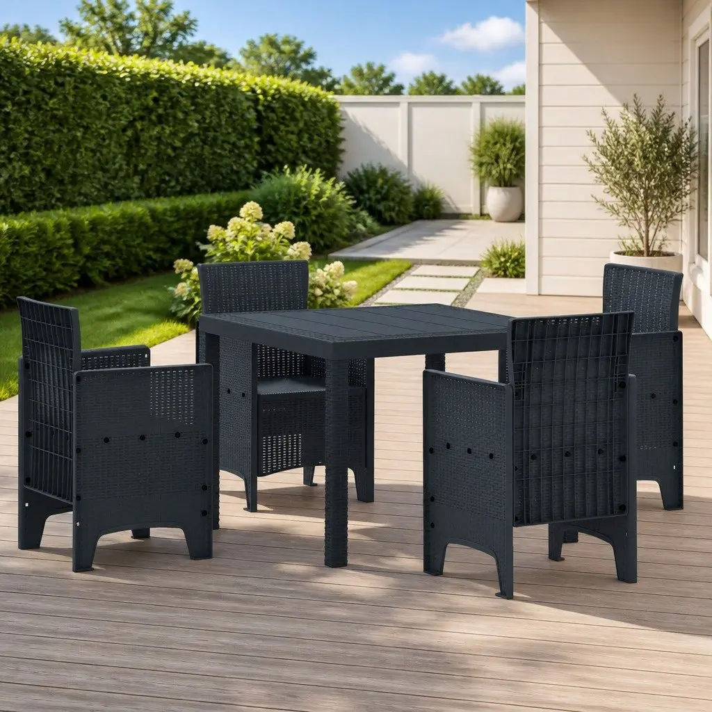 5-Piece Anthracite Garden Dining Set