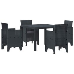 Specifications of 5-Piece Outdoor Dining Set: Anthracite
