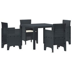 Garden Dining Set 5 Piece Outdoor Furniture Table Chairs Anthracite Patio