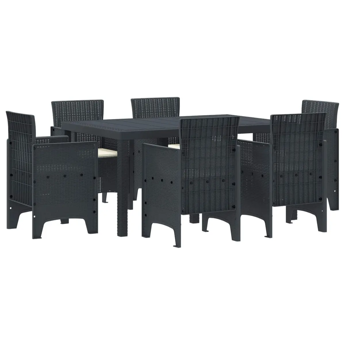 7-Piece Anthracite Garden Dining Set