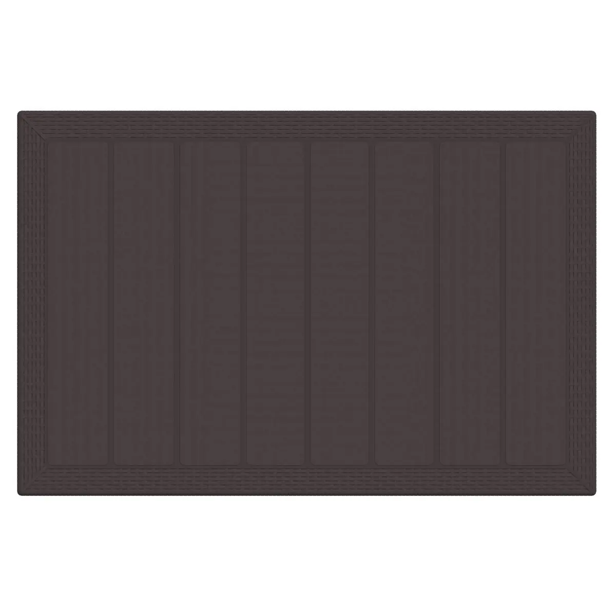 Garden Dining Set Outdoor Furniture 7 Pieces Brown Rectangular Table Chairs
