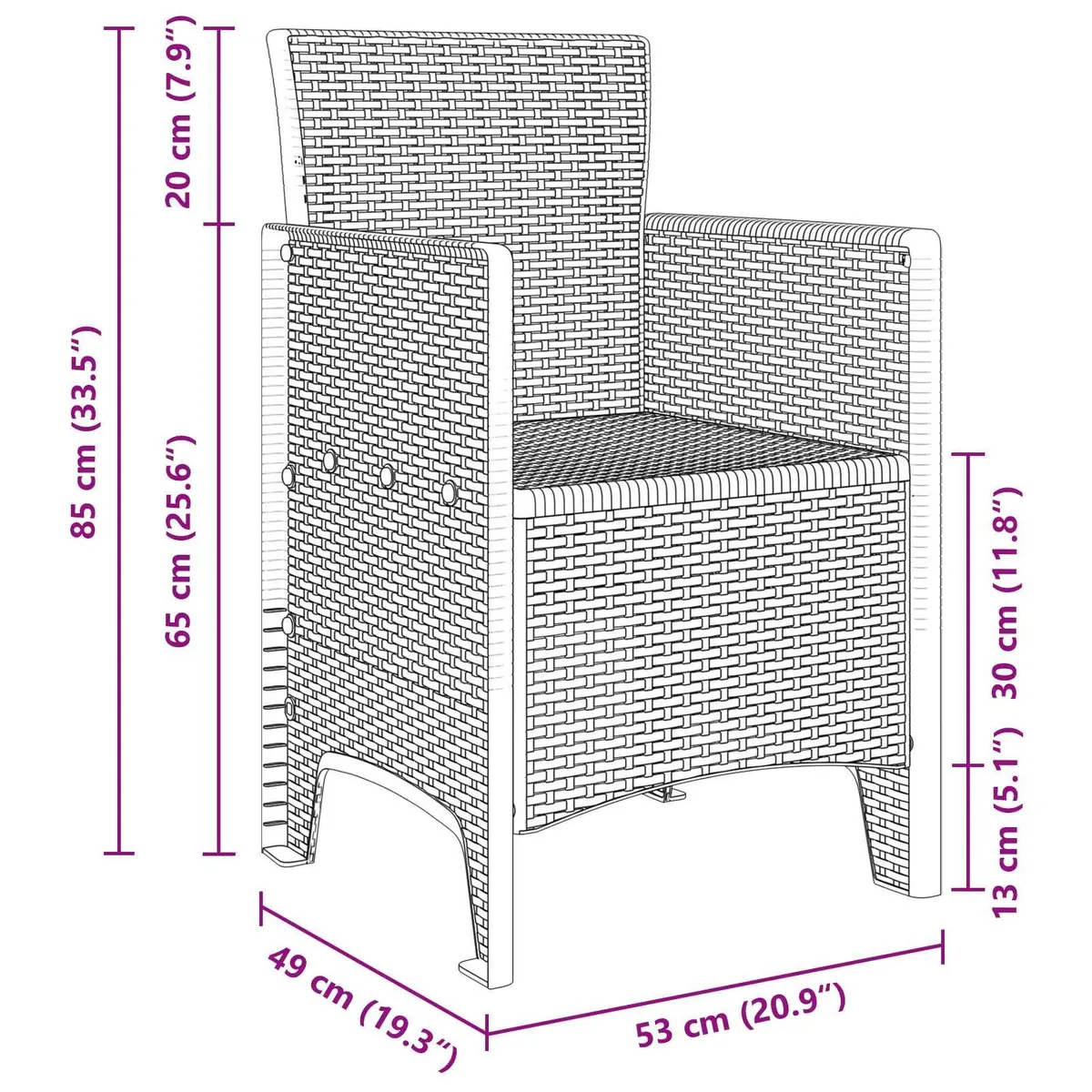 Garden Dining Set Outdoor Patio Furniture 9 Pieces Anthracite Rectangular Table Chairs