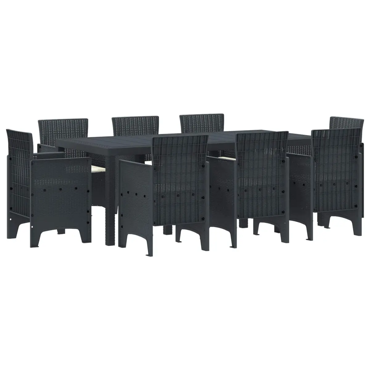 9 Piece Rectangular Garden Dining Set