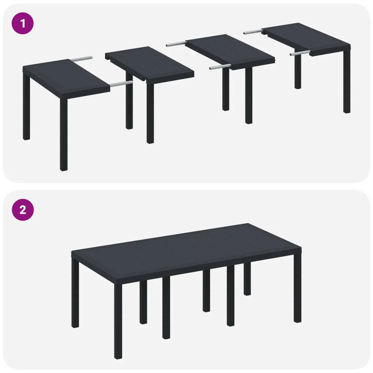 9 Piece Rectangular Garden Dining Set