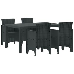 5-Piece Garden Dining Set: Rectangular Table and Chairs