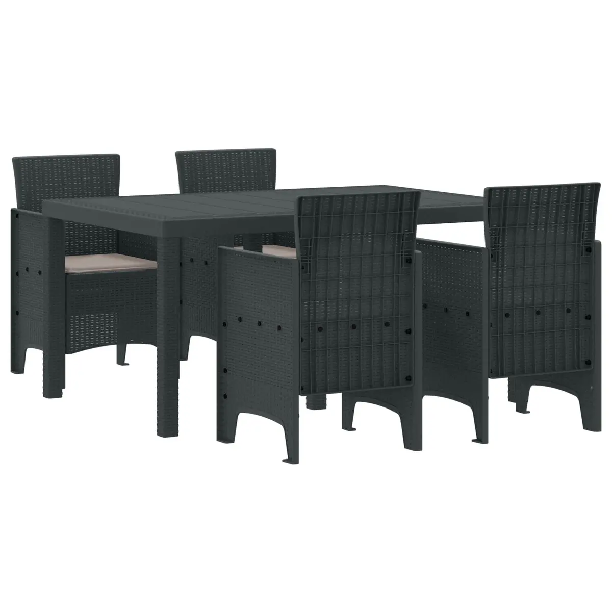 5-Piece Anthracite Outdoor Dining Set