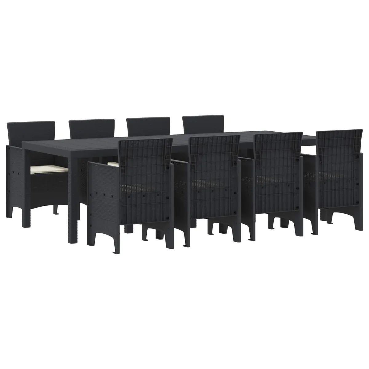 9-Piece Anthracite Garden Dining Set