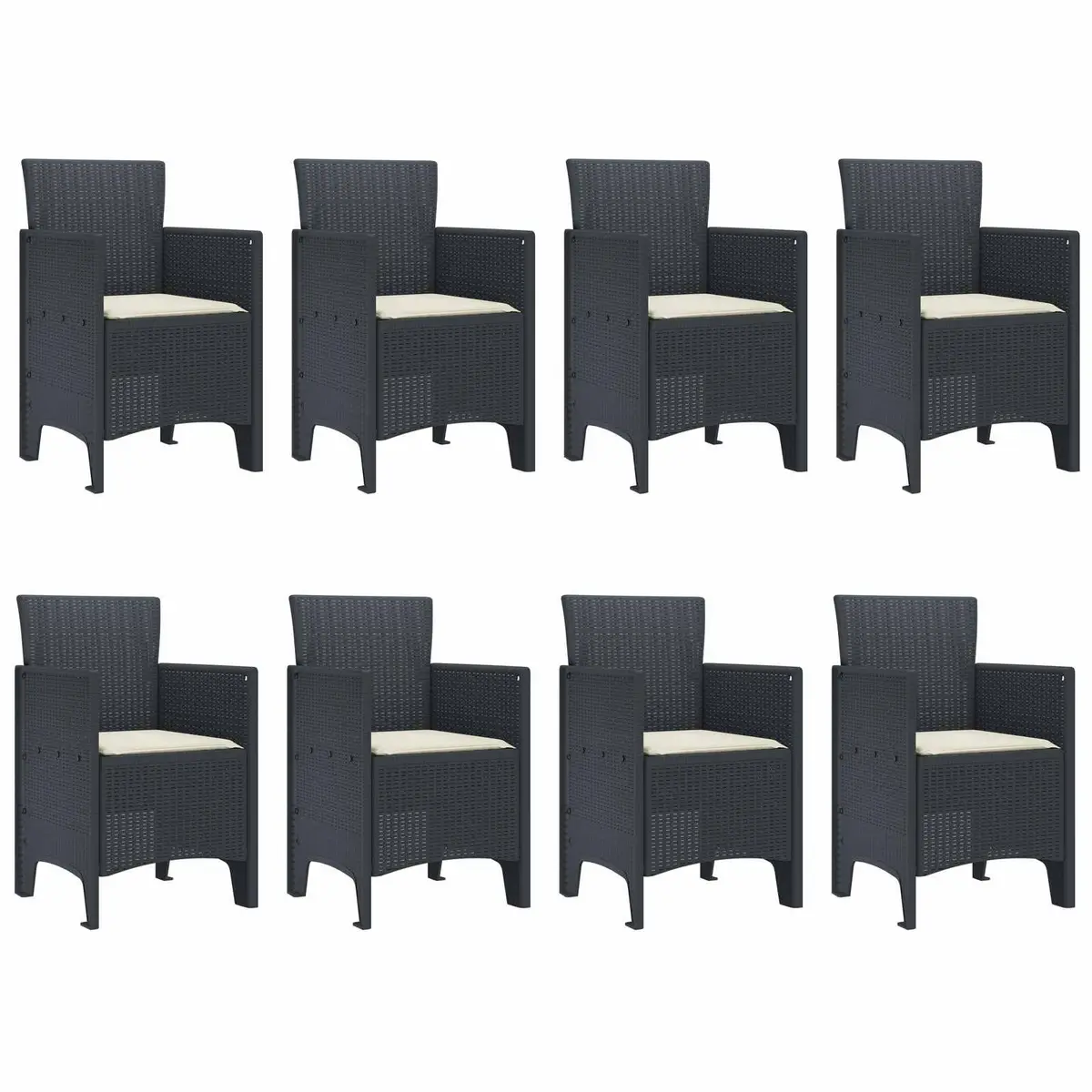 9-Piece Anthracite Garden Dining Set
