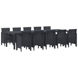 Specifications of 11-Piece Anthracite Outdoor Dining Set