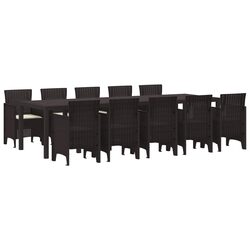 Poly Rattan 11-Piece Outdoor Dining Set Specifications