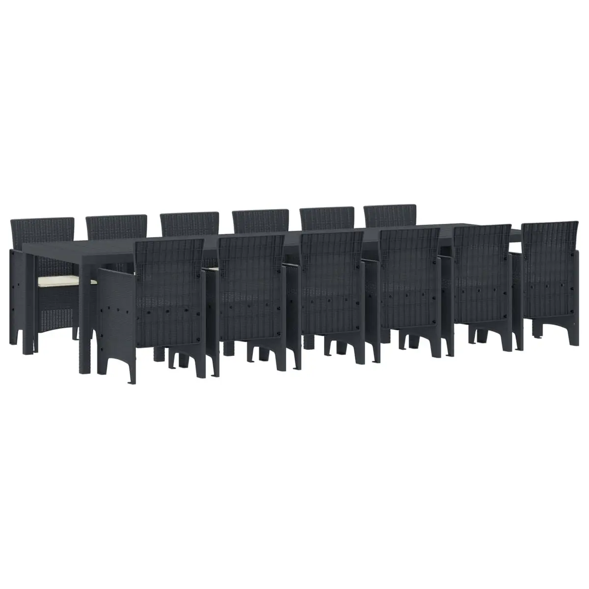Anthracite 13-Piece Garden Dining Set
