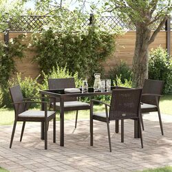 5 Piece Garden Dining Set - Dimensions and Materials Included