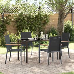Outdoor Dining Set - 5 Piece Steel and Textilene Combo