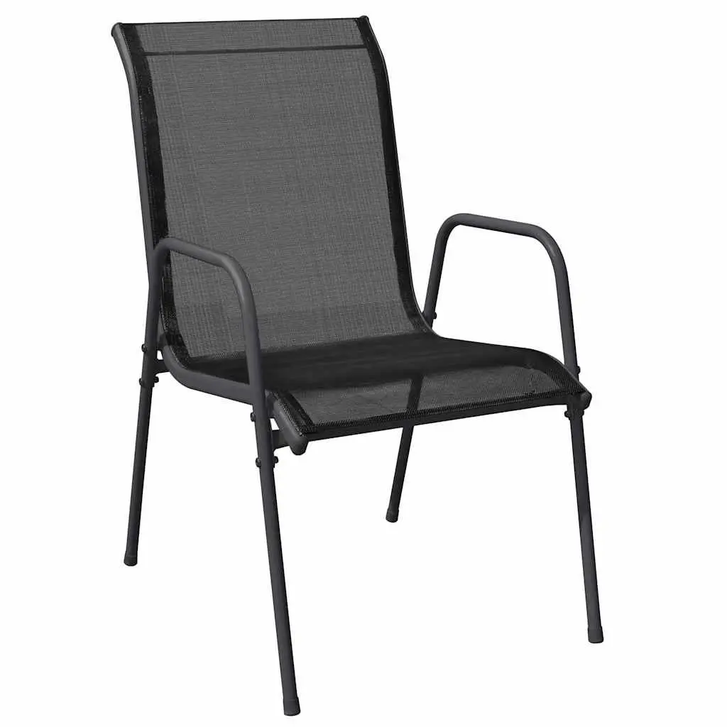5-Piece Black Steel Dining Set