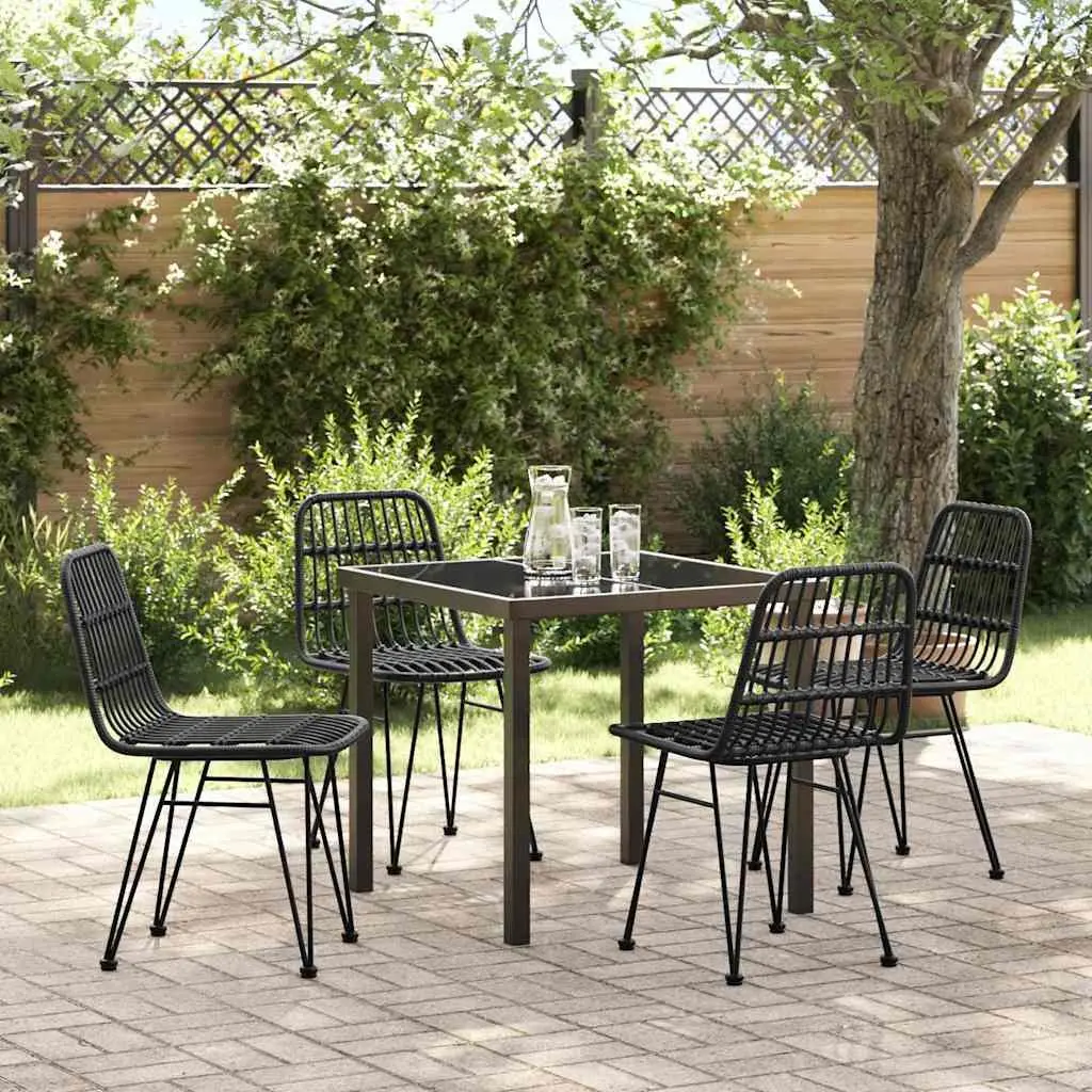 5 Piece Garden Dining Set with Rectangular Table and Chairs