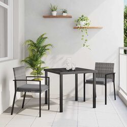 Garden Dining Set 3 Piece Outdoor Furniture Modern Patio Table Chair Seating