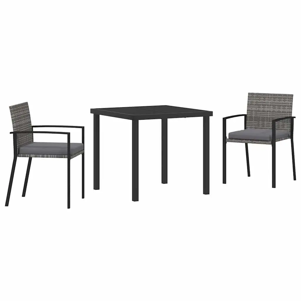 Garden Dining Set 3 Piece Outdoor Furniture Modern Patio Table Chair Seating