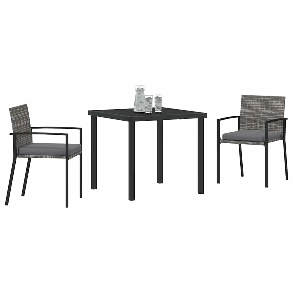Garden Dining Set 3 Piece Outdoor Furniture Modern Patio Table Chair Seating