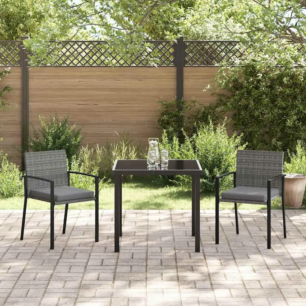 Garden Dining Set 3 Piece Outdoor Furniture Modern Patio Table Chair Seating
