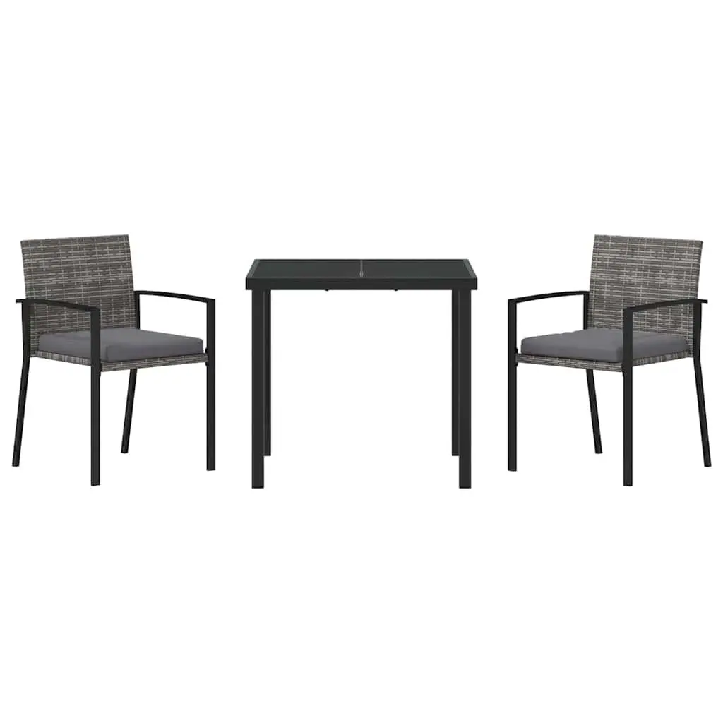 Garden Dining Set 3 Piece Outdoor Furniture Modern Patio Table Chair Seating
