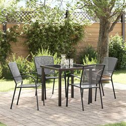 5-Piece Rectangular Outdoor Dining Set in Anthracite