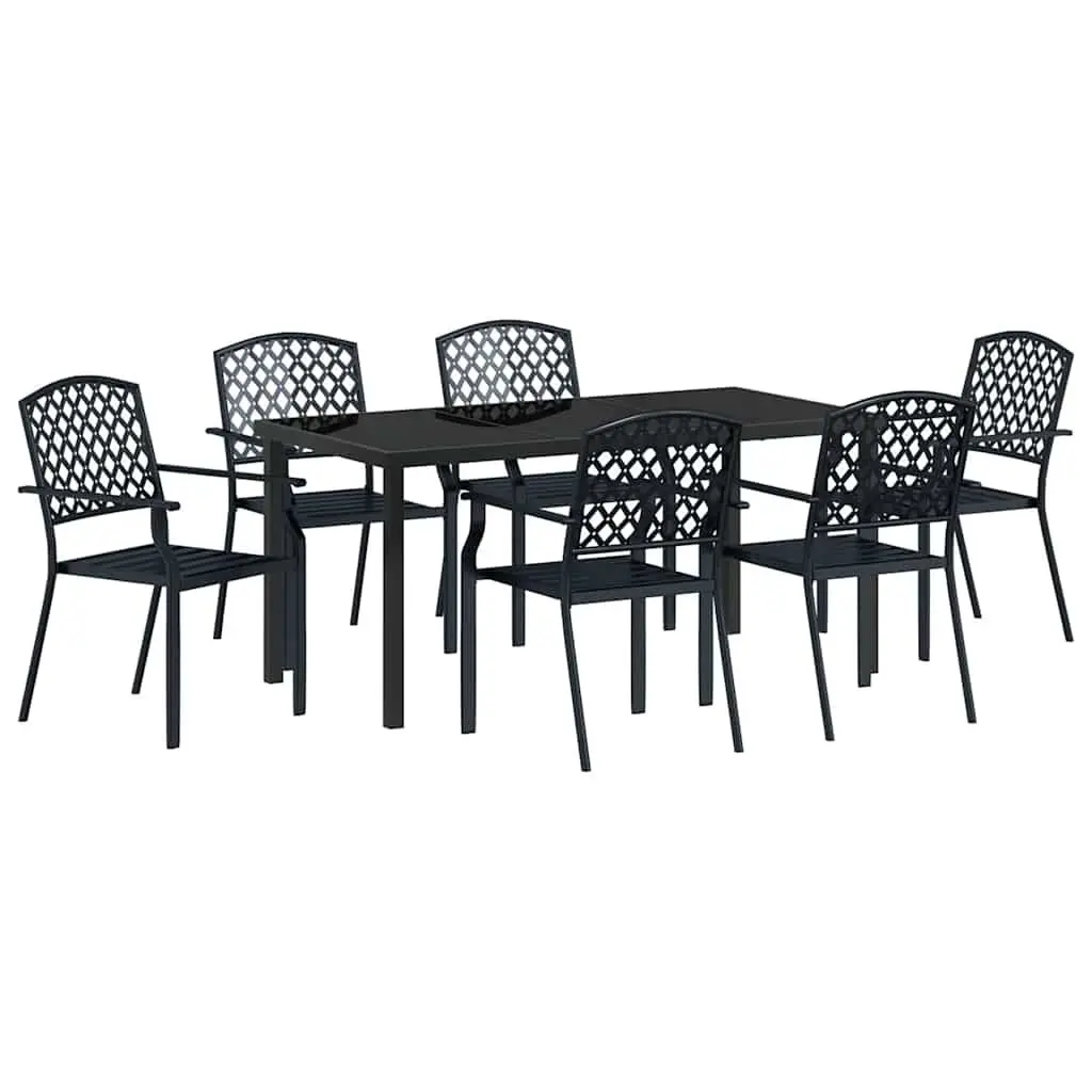 7-Piece Anthracite Dining Set