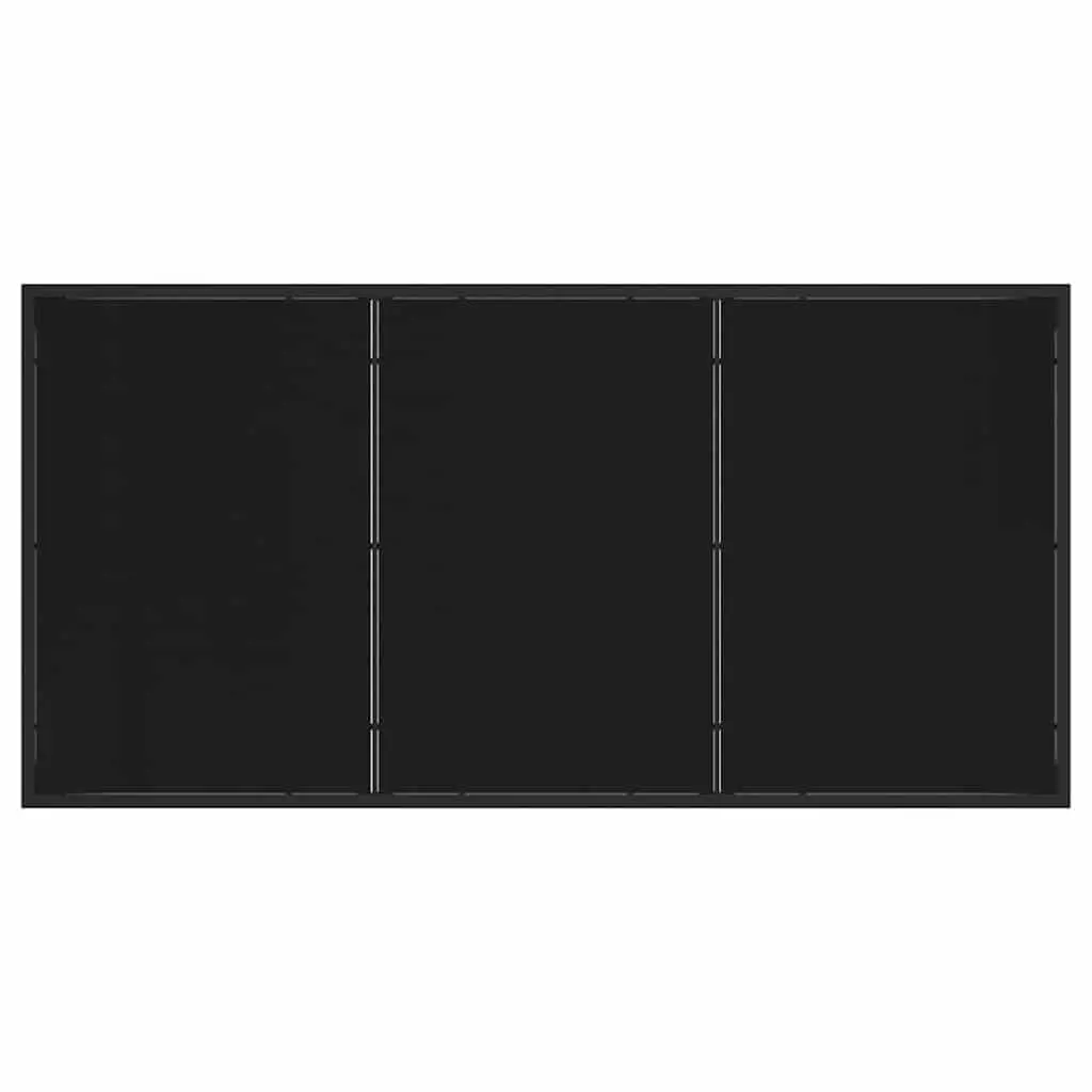 Garden Dining Set 5 Piece Black Outdoor Furniture Rectangular Patio Table Chairs
