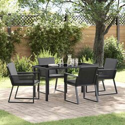 Specifications of 5-Piece Garden Dining Set with Steel Frame