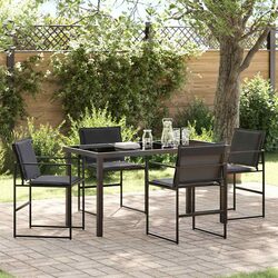 Dimensions of Black Outdoor Dining Set with Steel Frame