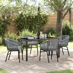 Specifications for Outdoor Dining Set: 5 Pieces, Anthracite