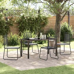 5-Piece Black Garden Dining Set: Specs and Details