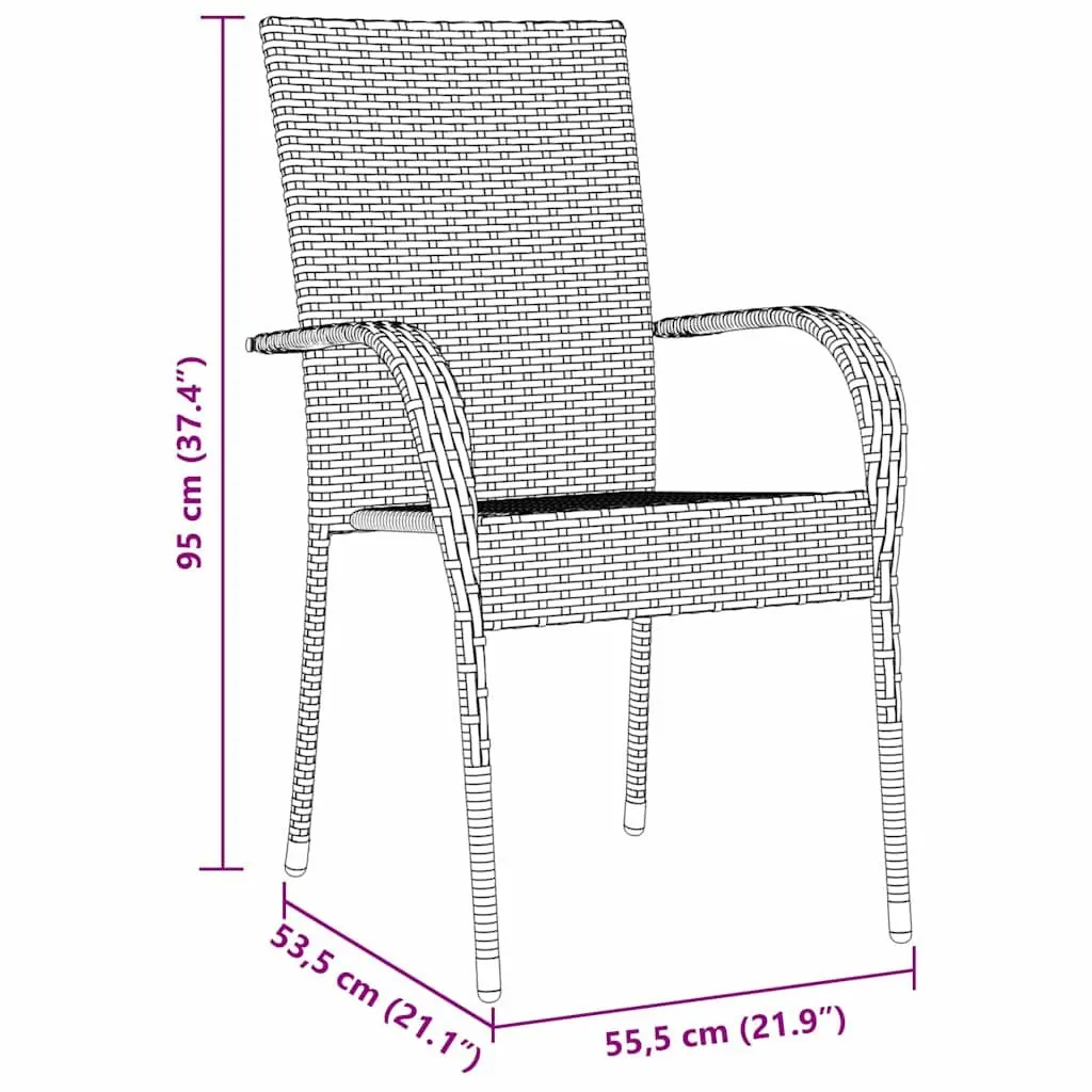 Outdoor Dining Set 3 Pieces Grey Powder-Coated Steel Frame Contemporary Garden Patio