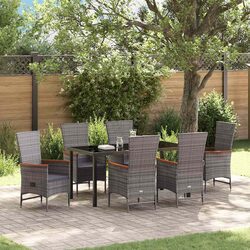 Specifications for 7 Piece Garden Dining Set with Glass Table