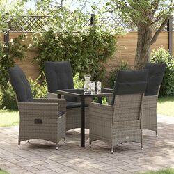 Garden Dining Set: 5-Piece Grey Furniture Specifications