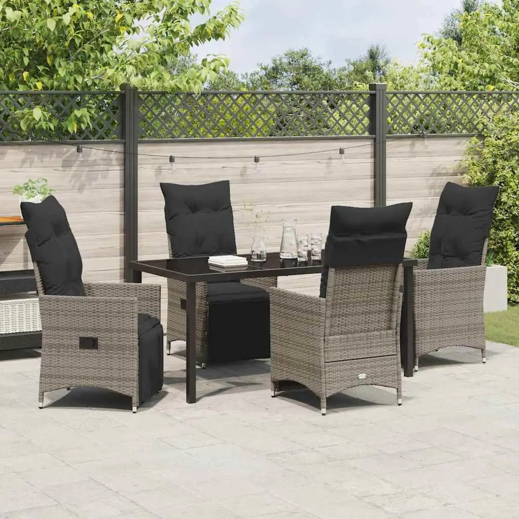 5-Piece Grey Garden Dining Set