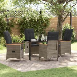 Specifications for Garden Dining Set - 5pc Grey Rattan